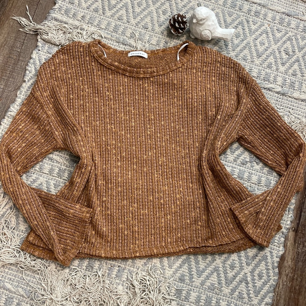 Crescent cropped sweater